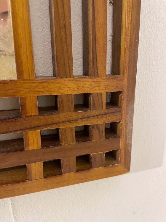 Image 1 of Mid-Century Modern Wooden Mirror