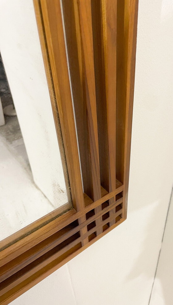 Image 1 of Mid-Century Modern Wooden Mirror