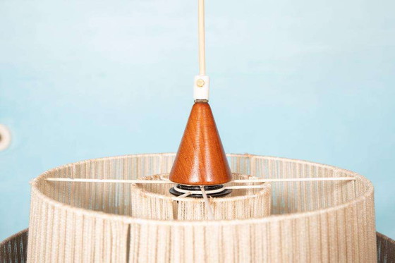 Image 1 of Japandi Swedish 1960s pendant lamp, vintage Bohemian lamp