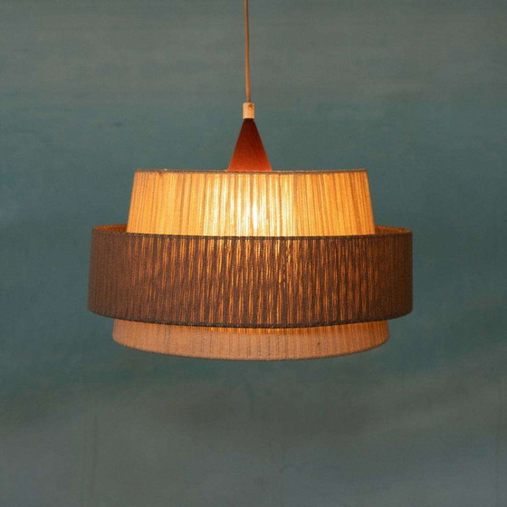 Image 1 of Lampe suspendue suédoise Japandi des années 1960, lampe bohème vintage