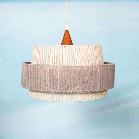 Image 1 of Lampe suspendue suédoise Japandi des années 1960, lampe bohème vintage