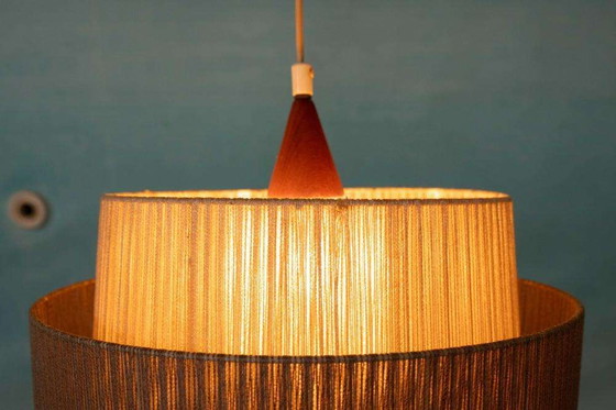 Image 1 of Japandi Swedish 1960s pendant lamp, vintage Bohemian lamp
