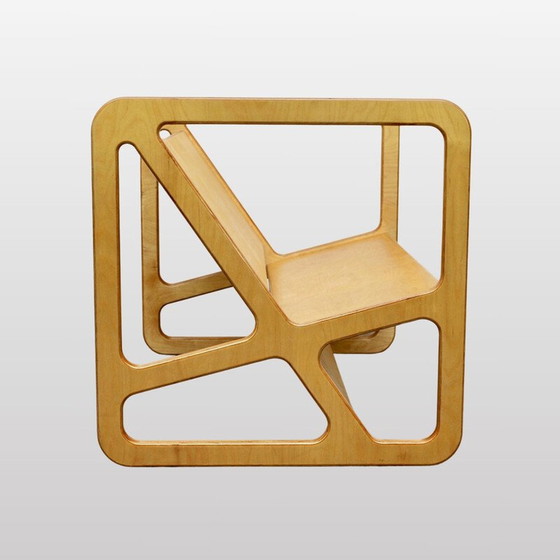 Image 1 of Vintage Scandinavian bench in varnished birch, 1960