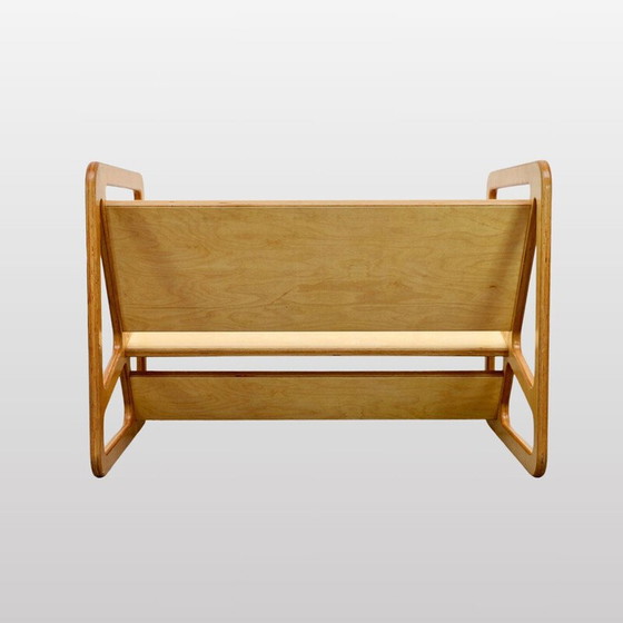 Image 1 of Vintage Scandinavian bench in varnished birch, 1960