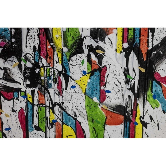 Image 1 of Acrylic on vintage canvas by Dan Hôo, 2023