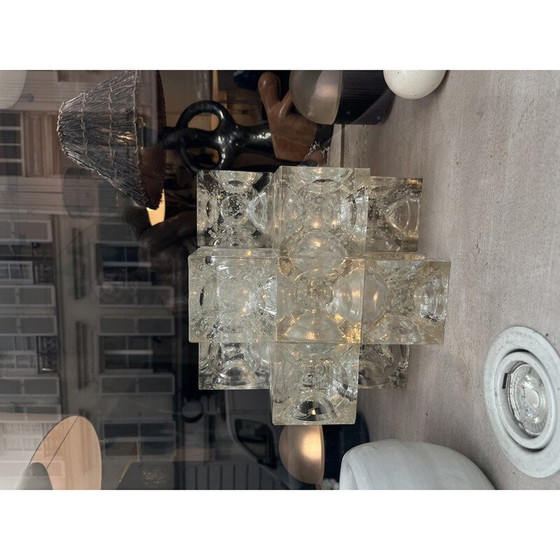 Image 1 of Vintage glass cube lamp by Albano Poli for Poliarte, Italy 1970