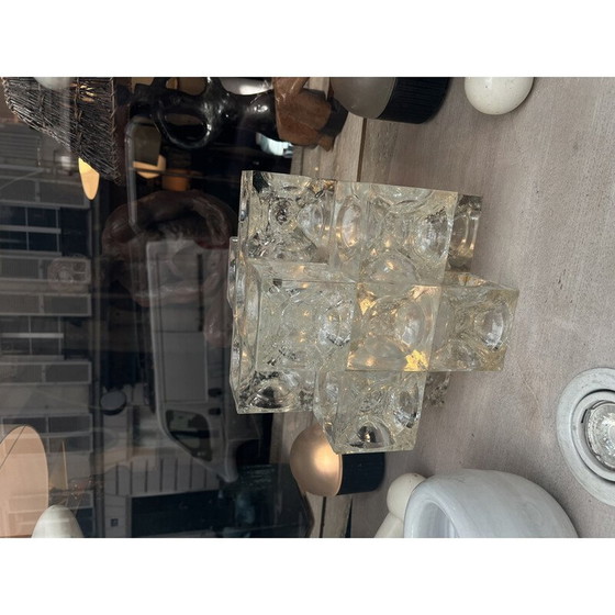 Image 1 of Vintage glass cube lamp by Albano Poli for Poliarte, Italy 1970
