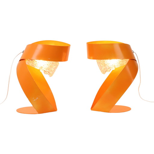 Abstract Orange Table Lamps