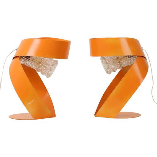 Abstract Orange Table Lamps