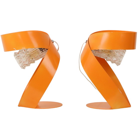 Image 1 of Abstract Orange Table Lamps