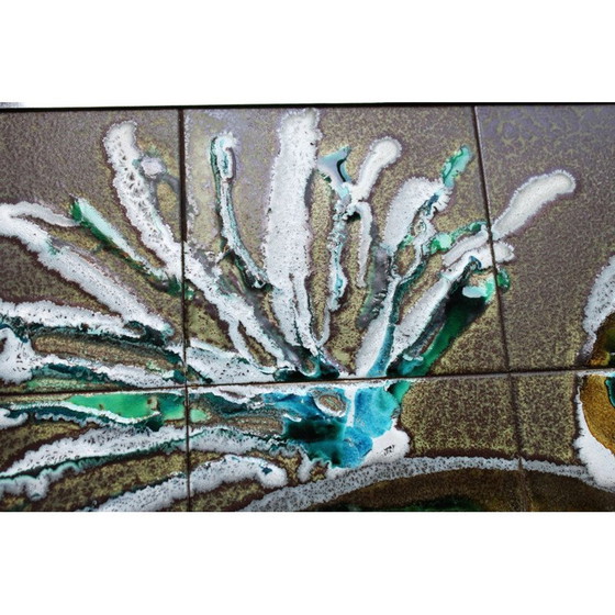 Image 1 of Vintage ceramic and chrome coffee table