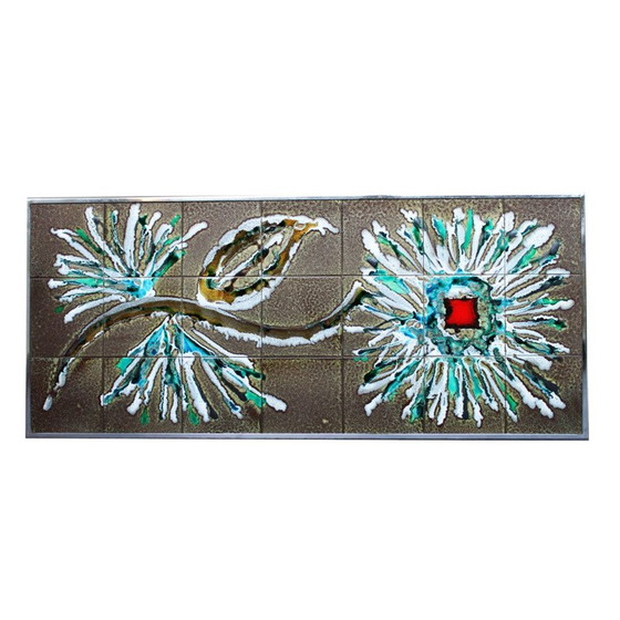 Image 1 of Vintage ceramic and chrome coffee table