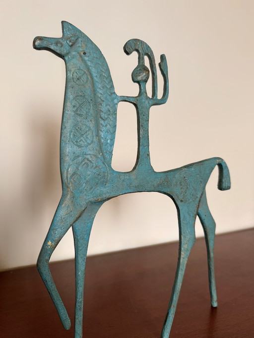 Caballo de bronce etrusco de la década de 1970