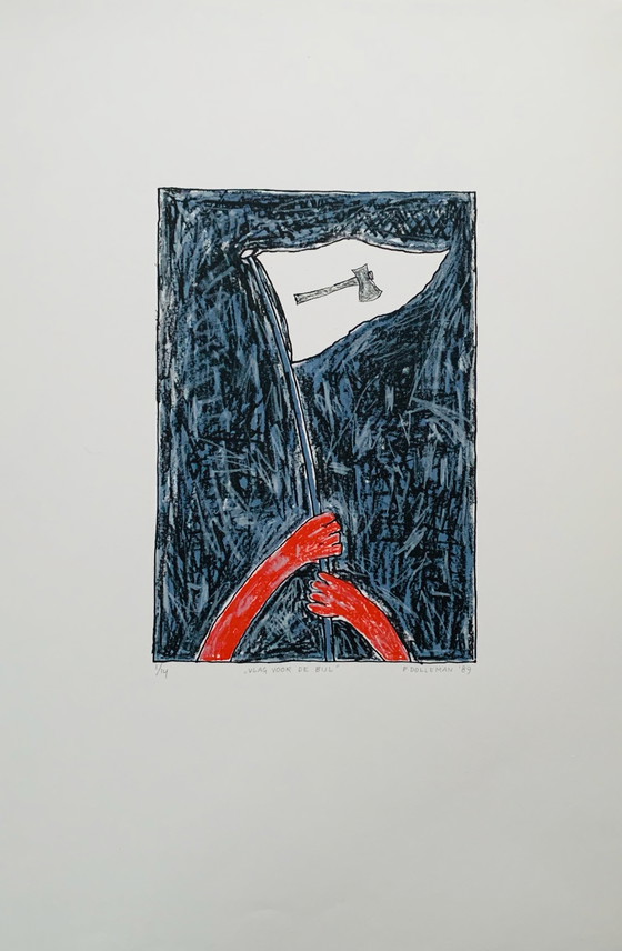 Image 1 of Lithography Petra Dolleman - Flag for the Axe