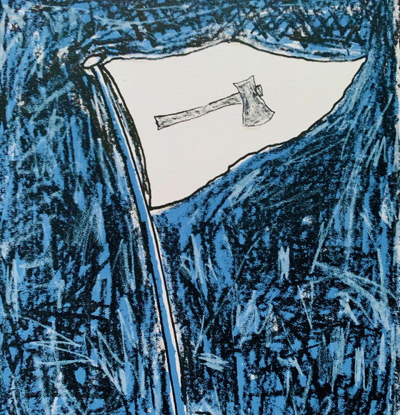 Image 1 of Lithography Petra Dolleman - Flag for the Axe