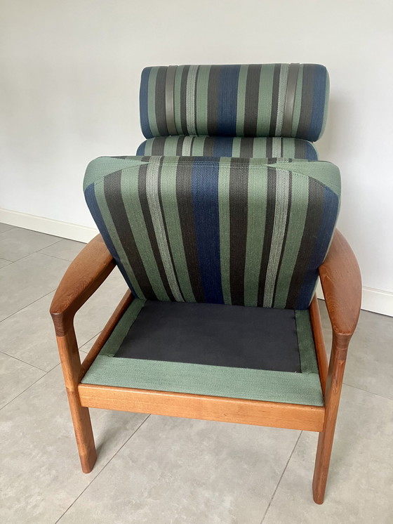 Image 1 of Danish design armchair with footstool