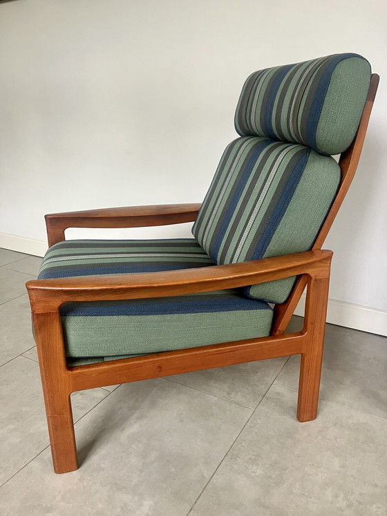 Image 1 of Danish design armchair with footstool