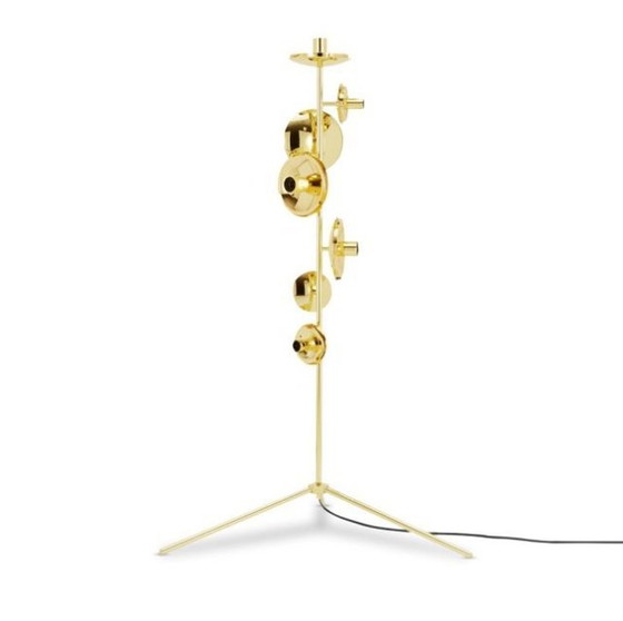 Image 1 of Tom Dixon Melt Floor Chandelier Gold Floor Lamp