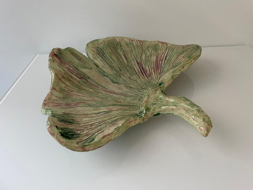 Pottery Bowl Of Ginko Biloba Leaf