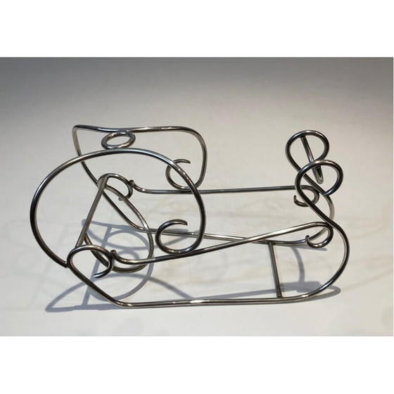 Image 1 of Portabottiglie vintage placcato argento, Francia 1930