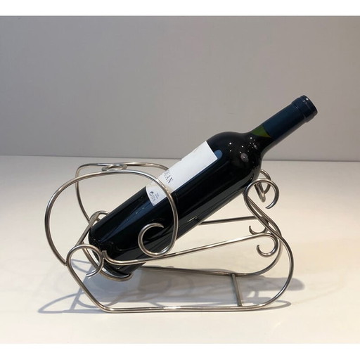 Portabottiglie vintage placcato argento, Francia 1930