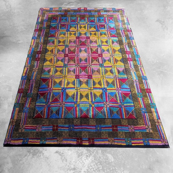 Image 1 of 1980S Gorgeous Geometric Italian Woolen Rug By Missoni For T&J Vestor