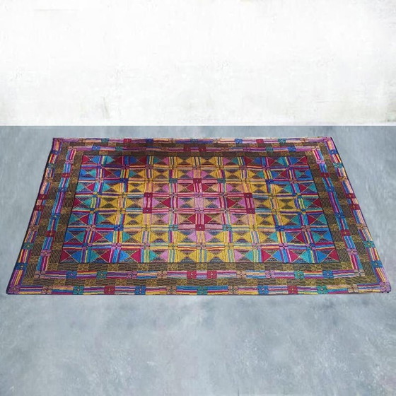 Image 1 of 1980S Gorgeous Geometric Italian Woolen Rug By Missoni For T&J Vestor