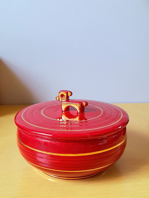 Art Deco earthenware box