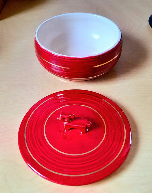 Art Deco earthenware box
