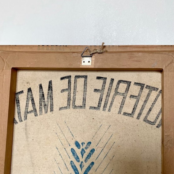 Image 1 of Acrilico vintage su tela, arte africana di Ny'Bandoki, anni '50