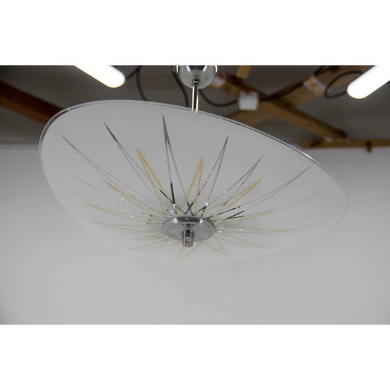 Image 1 of Lampadario in vetro vintage, Cecoslovacchia, anni '50