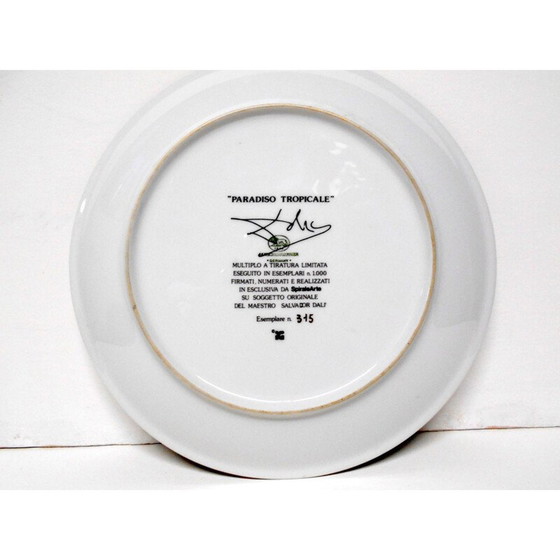 Image 1 of Vintage plate n 315 by Salvador Dalì, Italy 1980