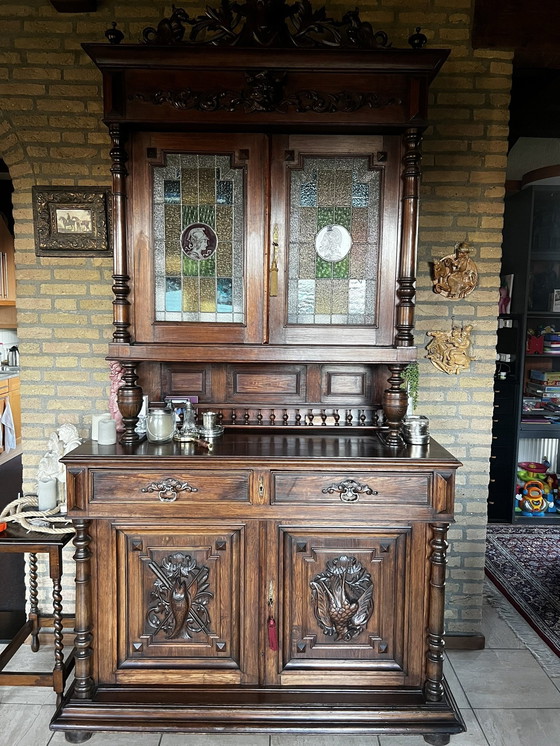 Image 1 of Antique Hunting Cabinet