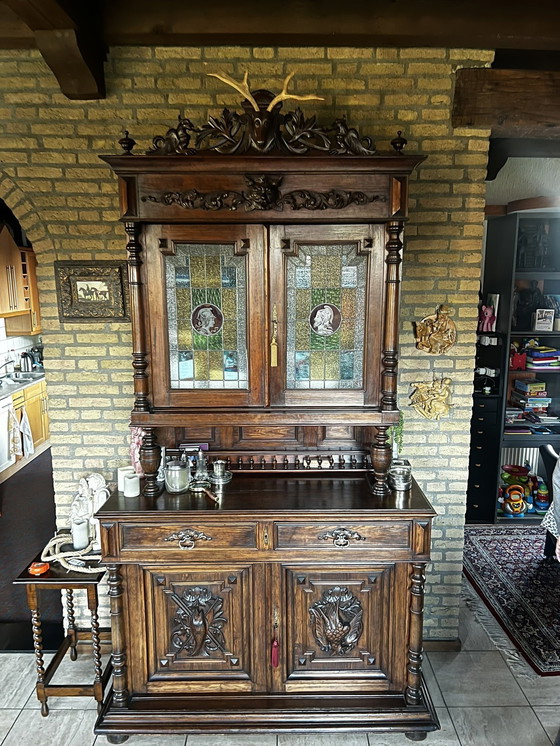 Image 1 of Antique Hunting Cabinet