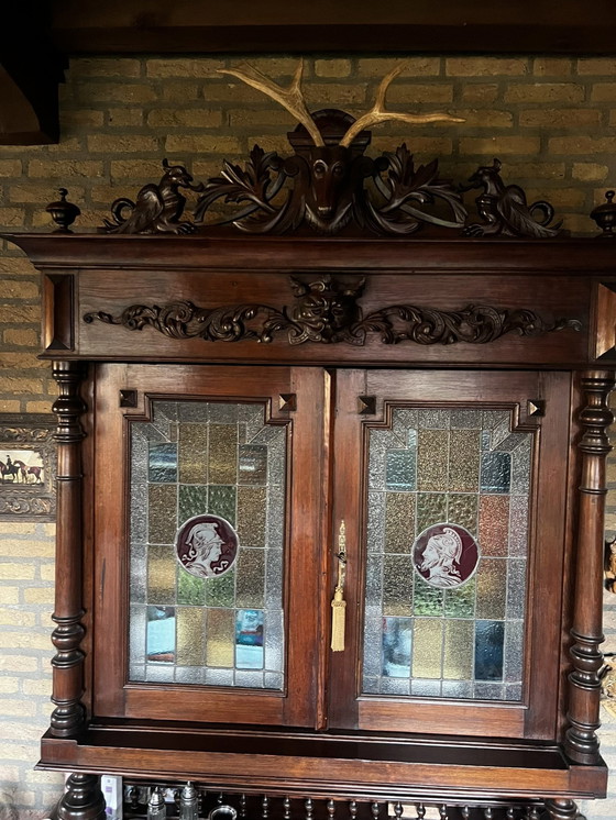 Image 1 of Antique Hunting Cabinet