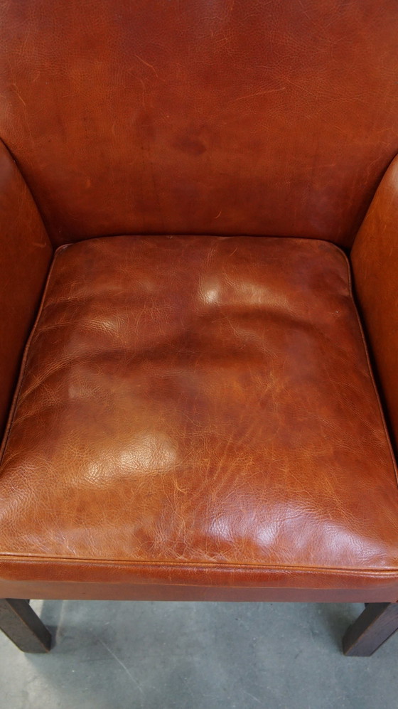 Image 1 of 2 X Beef Leather Occasional / Dining Chair With Armrests