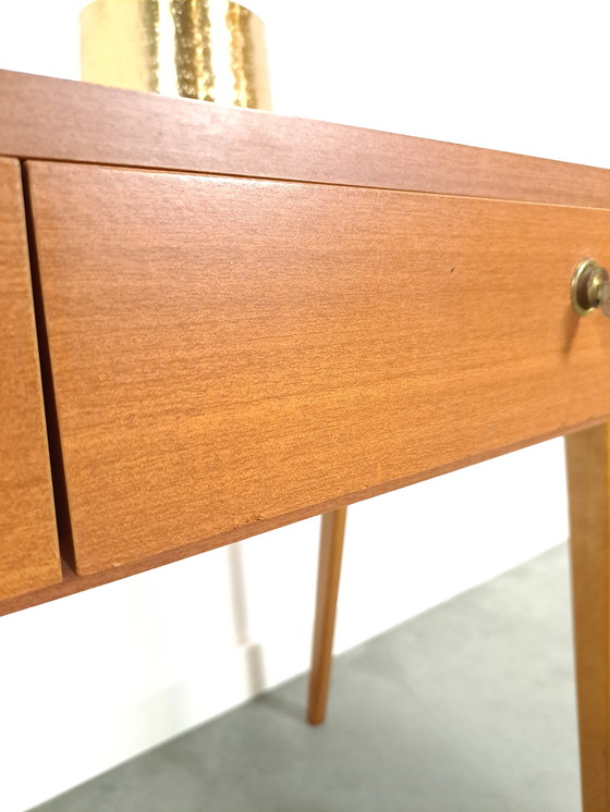 Image 1 of Formica desk with drawers