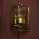 Vintage smoked glass wall lamp