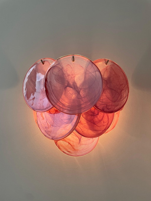 Pink Glass Wall Sconces