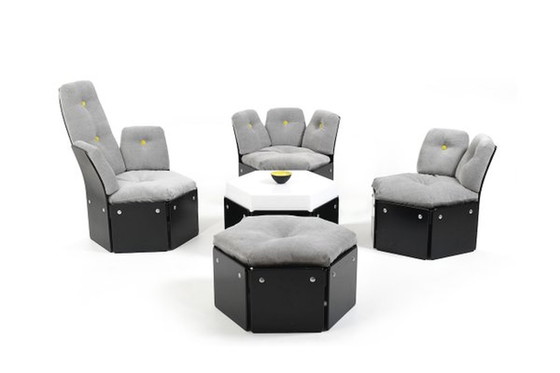 Image 1 of Modular Seating Group by Illum Wikkelsø for CFC Silkeborg, 1970s, Set of 5