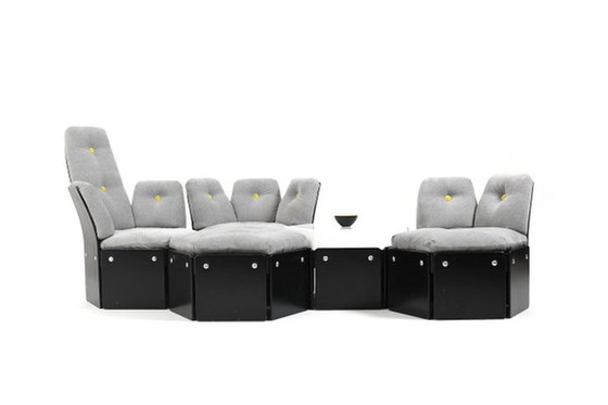 Image 1 of Modular Seating Group by Illum Wikkelsø for CFC Silkeborg, 1970s, Set of 5