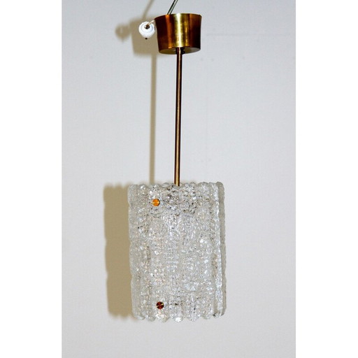 Vintage crystal suspension lamp by Carl Fagerlund for Orrefors, Sweden 1950