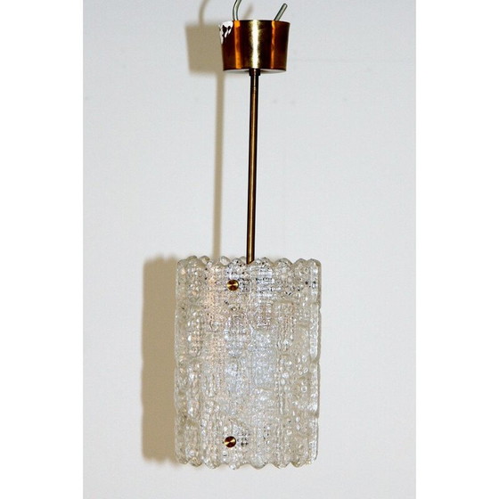 Image 1 of Vintage crystal suspension lamp by Carl Fagerlund for Orrefors, Sweden 1950