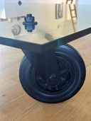 Fontana Arte Design Coffee Table Tavolo Con Ruote