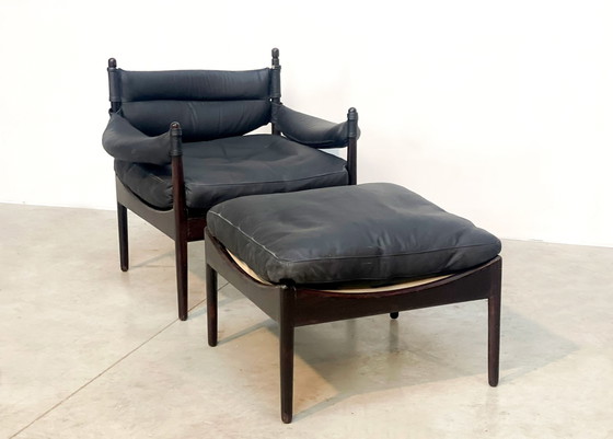 Image 1 of Søren Willadsen Kristian Vedel Rosewood & Leather ‘Modus’ Lounge Chair