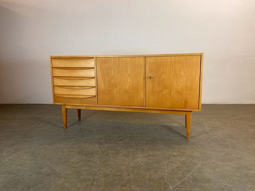 VEB DW Hellerau 602 Sideboard Franz Ehrlich Frêne Midcentury 1960