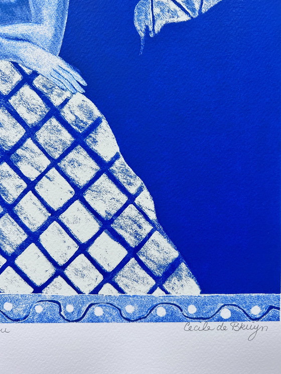 Image 1 of Screenprint Cecile de Bruijn - L'amour blue