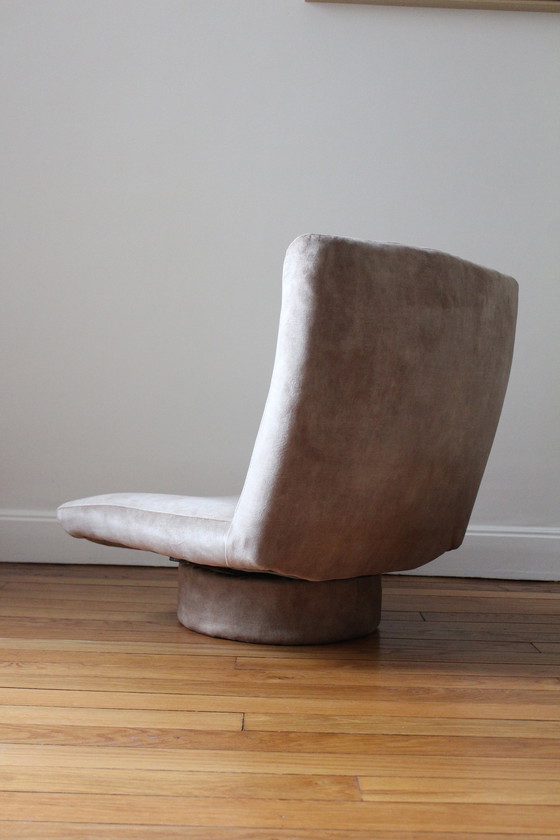 Image 1 of Small Velvet Fireside Chair