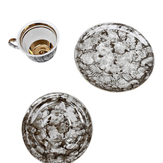 Image 1 of Marbled Breakfast Set, Wałbrzych, Poland, 1970S.