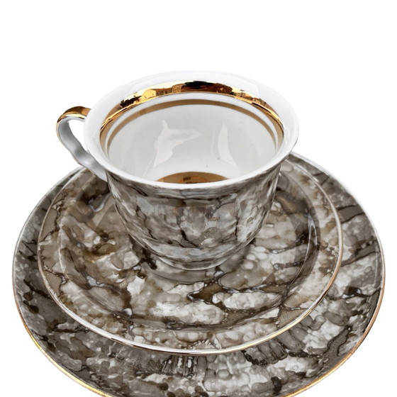 Image 1 of Marbled Breakfast Set, Wałbrzych, Poland, 1970S.
